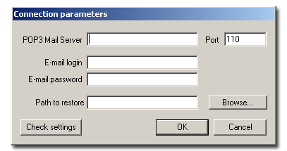 Handy Backup: Email Backup Parameters